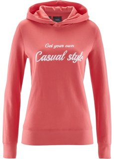 Свитшот (коралловый с рисунком) Bonprix
