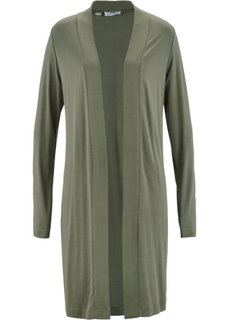 Длинная трикотажная куртка (оливковый) Bonprix
