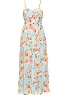 Длинное шифоновое платье (полярно-мятный в цветочек) Bonprix