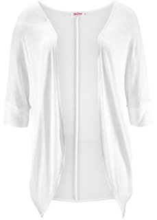 Трикотажная куртка с рукавом 3/4 (белый) Bonprix