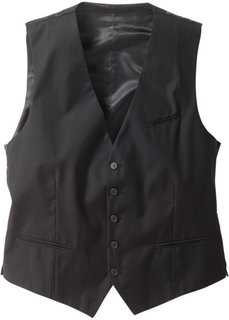 Жилет классического прямого покроя regular fit (черный) Bonprix