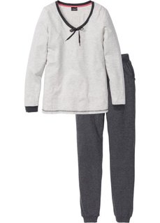 Пижама (натуральный меланж/антрацитовый меланж) Bonprix