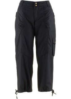 Брюки-карго длиной три четверти (черный) Bonprix