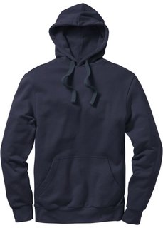 Толстовка стандартного прямого кроя regular fit с капюшоном (темно-синий) Bonprix