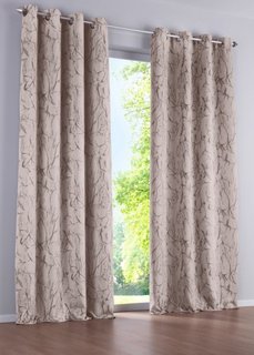 Штора Бьярне (1 шт.), люверсы (кремовый) Bonprix