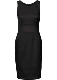 Платье из материала под неопрен (черный) Bonprix
