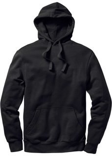 Толстовка стандартного прямого кроя regular fit с капюшоном (черный) Bonprix