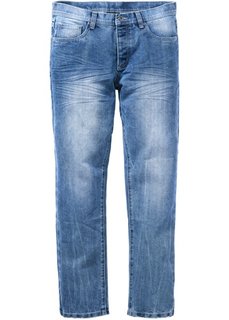 Прямые классические джинсы, длина (в дюймах) 32 (синий «потертый») Bonprix