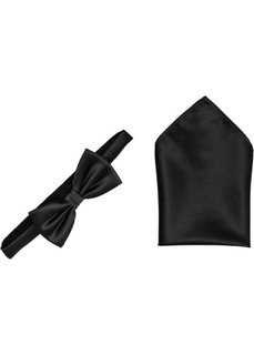 Комплект: бабочка и платок (черный) Bonprix