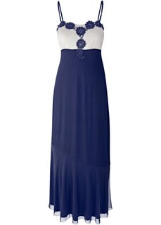 Вечернее платье макси (темно-синий/белый) Bonprix
