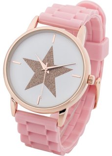 Наручные часы на силиконовом браслете (розовый жемчуг) Bonprix