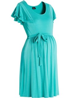 Праздничная мода для беременных: платье в горошек (зеленый океан) Bonprix