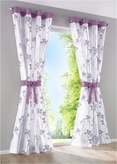 Штора Джози (1 шт.), люверсы (розовато-лиловый) Bonprix