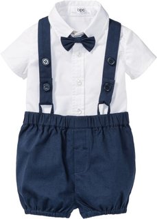 Модя для малышей: рубашка + бабочка + брюки (3 изд.) (белый/темно-синий) Bonprix