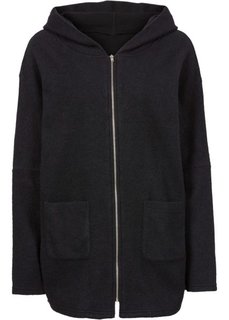 Короткое пальто в стиле оверсайз (черный) Bonprix