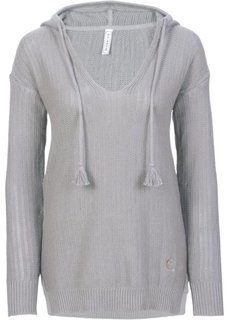 Вязаный пуловер (светло-серый) Bonprix