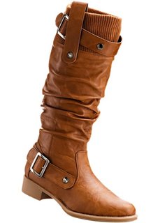 Сапоги из искусственной кожи, на молнии (коричневый) Bonprix