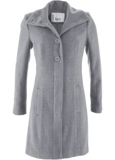 Короткое пальто на пуговицах (серый меланж) Bonprix