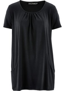 Длинная футболка (черный) Bonprix