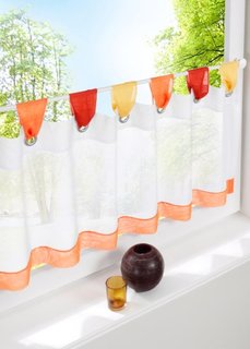 Кухонная штора Ольга, петли (оранжевый) Bonprix