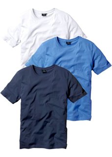 Классическая футболка (голубой + белый + темно-синий) Bonprix