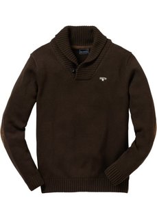 Пуловер (темно-коричневый) Bonprix