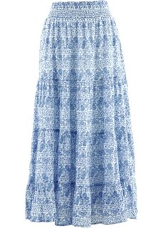 Макси-юбка дизайна Maite Kelly (белый/небесно-голубой с принтом) Bonprix