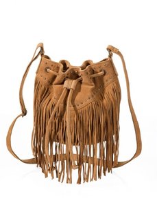 Кожаная сумка с бахромой (бронзовый) Bonprix