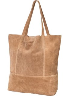 Кожаная сумка-шопер (светло-коричневый) Bonprix