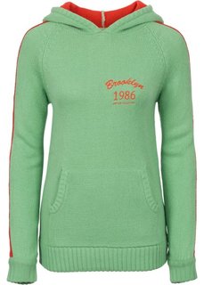 Вязаный пуловер (мятный/оранжевый матовый) Bonprix