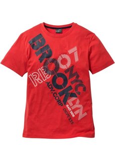 Футболка стандартного покроя (красный) Bonprix