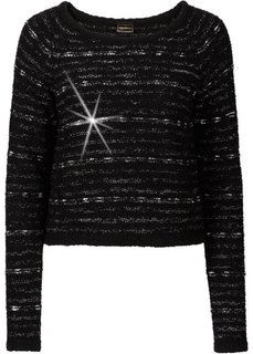Пуловер с люрексом (черный) Bonprix