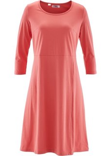 Трикотажное платье с рукавом 3/4 (коралловый) Bonprix