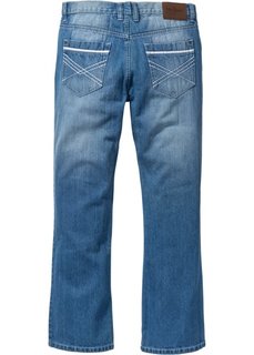 Джинсы Regular Fit Bootcut, низкий + высокий рост (U + S) (синий «потертый») Bonprix