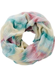 Разноцветный шарф снуд (нежно-голубой/розовый/цвет белой шерсти) Bonprix