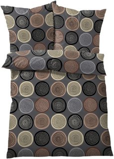 Постельное белье Круги, линон (коричневый) Bonprix