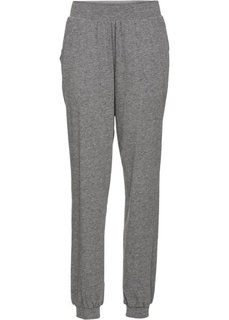 Трикотажные брюки (серый меланж) Bonprix