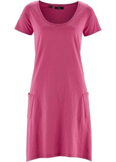 Платье А-силуэта из трикотажа фламе (ярко-розовый) Bonprix