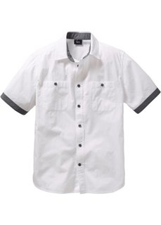 Рубашка Regular Fit с короткими рукавами (белый) Bonprix