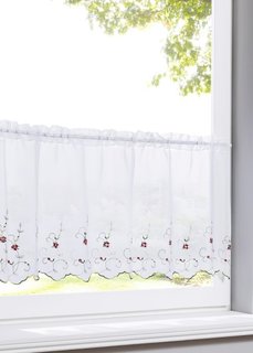 Короткая штора Кэте (белый/красный) Bonprix