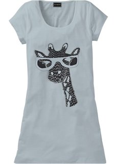 Ночная рубашка в стиле футболки (серый с рисунком жирафа) Bonprix