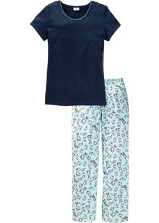 Пижама (темно-синий с рисунком) Bonprix