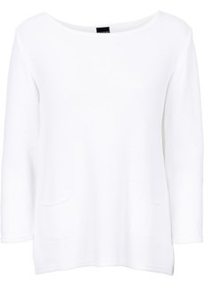 Пуловер (белый) Bonprix