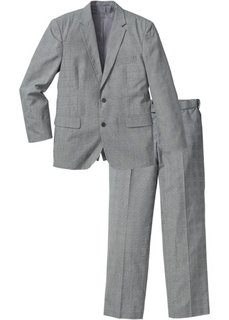 Мужской костюм Regular Fit (2 изд.), низкий + высокий рост U + S (светло-серый с узором) Bonprix