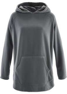 Флисовый пуловер-пончо (дымчато-серый) Bonprix
