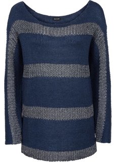 Вязаный пуловер (темно-синий) Bonprix