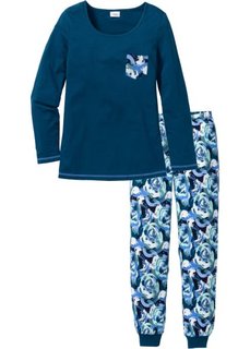Пижама (серо-синий с рисунком) Bonprix