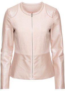 Байкерская куртка с баской (нежно-розовый) Bonprix