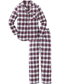 Фланелевая пижама (белый/красный/лазурный/темно-синий/нежно-желтый) Bonprix
