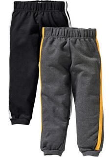 Трикотажные брюки (2 шт.) (черный + антрацитовый меланж) Bonprix